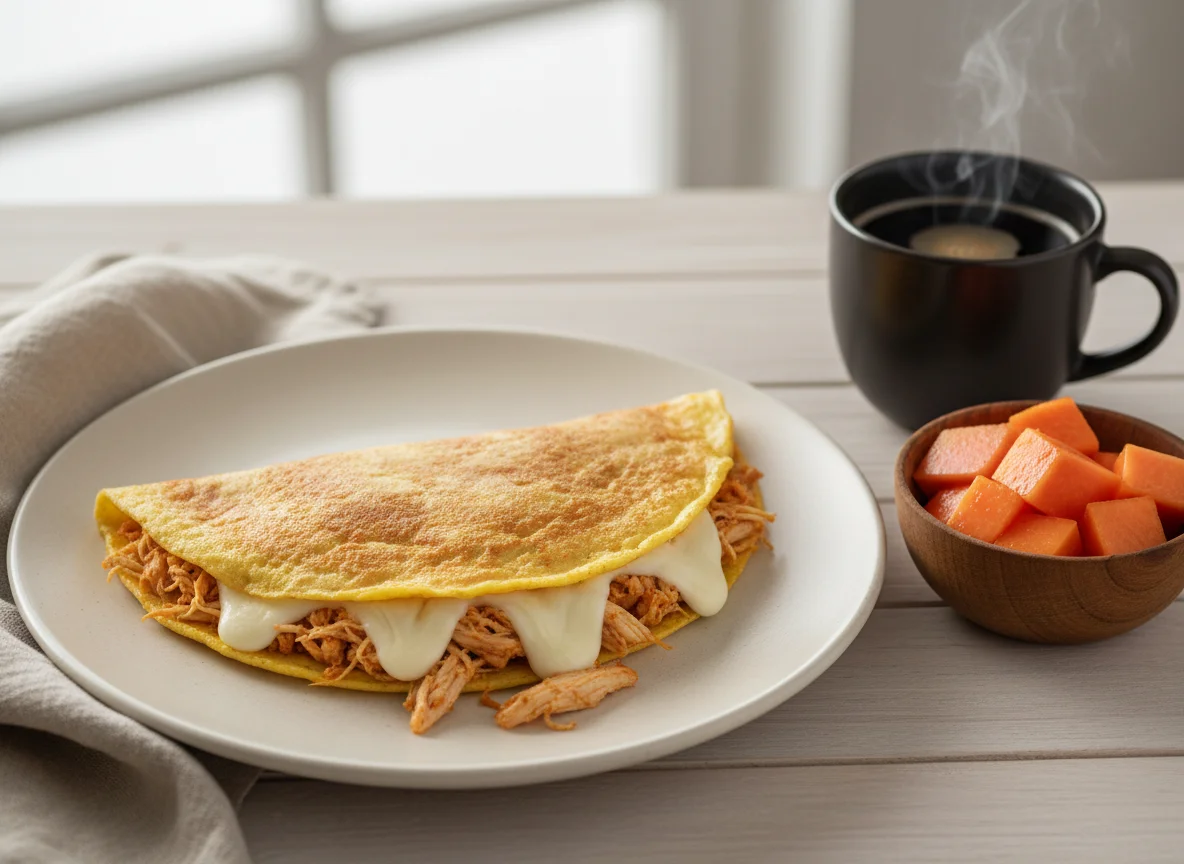 Crepioca com frango e queijo photo