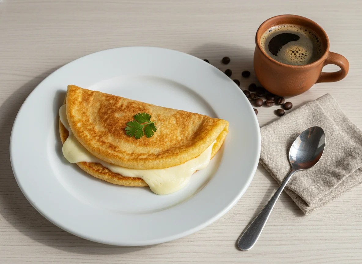 Crepioca com queijo e café photo