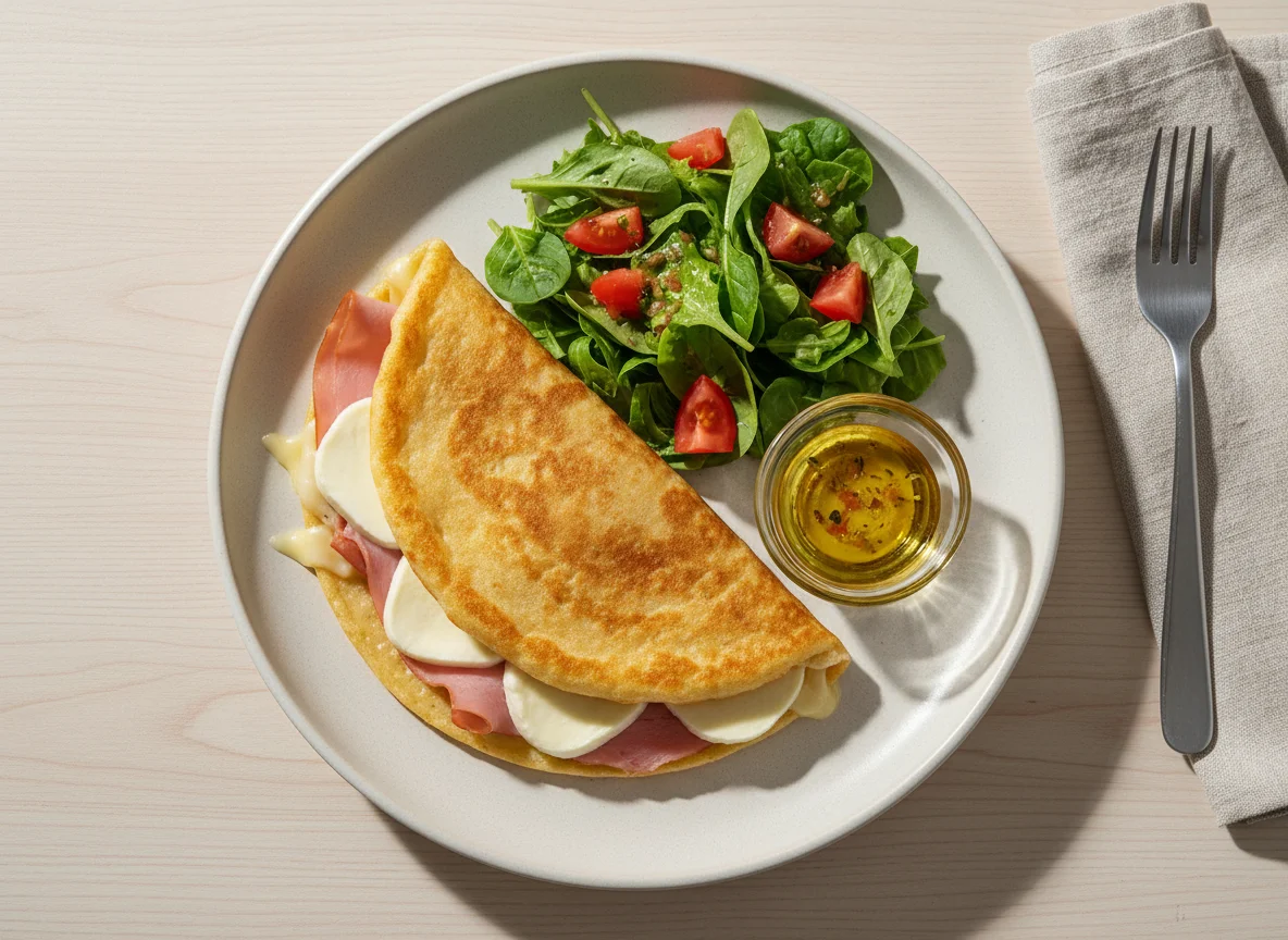 Crepioca com salada photo