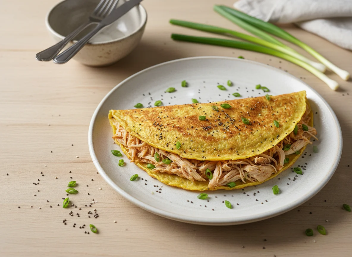 Crepioca de frango com chia photo