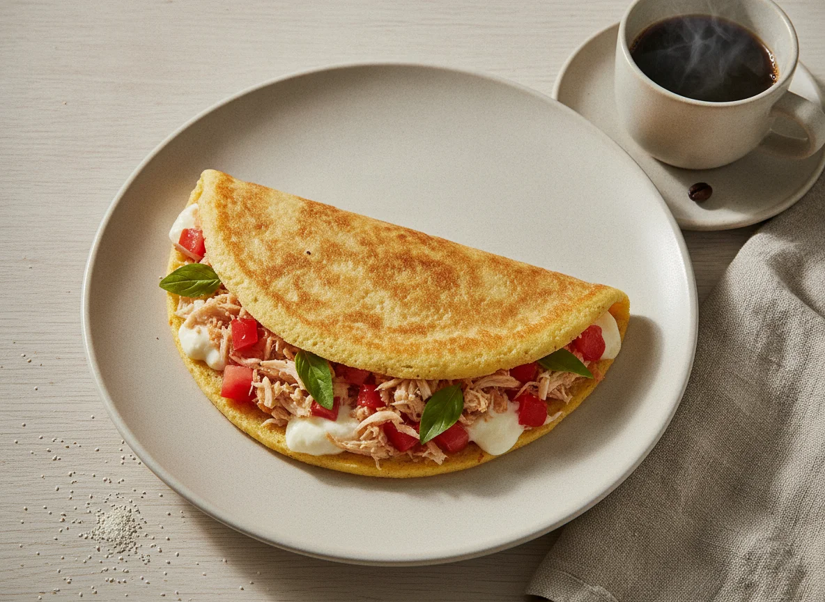 Crepioca de Frango com Tomate e Café photo