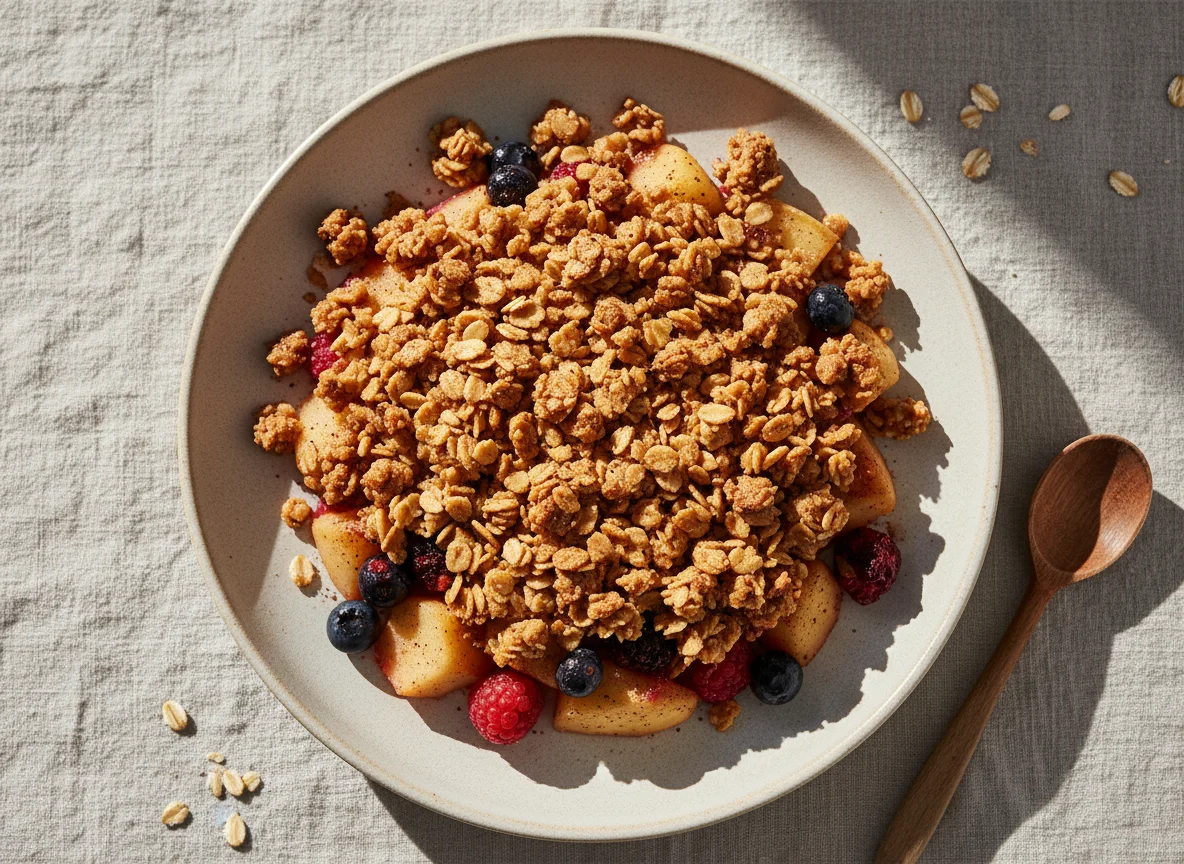 Crumble de Aveia com Fruta photo