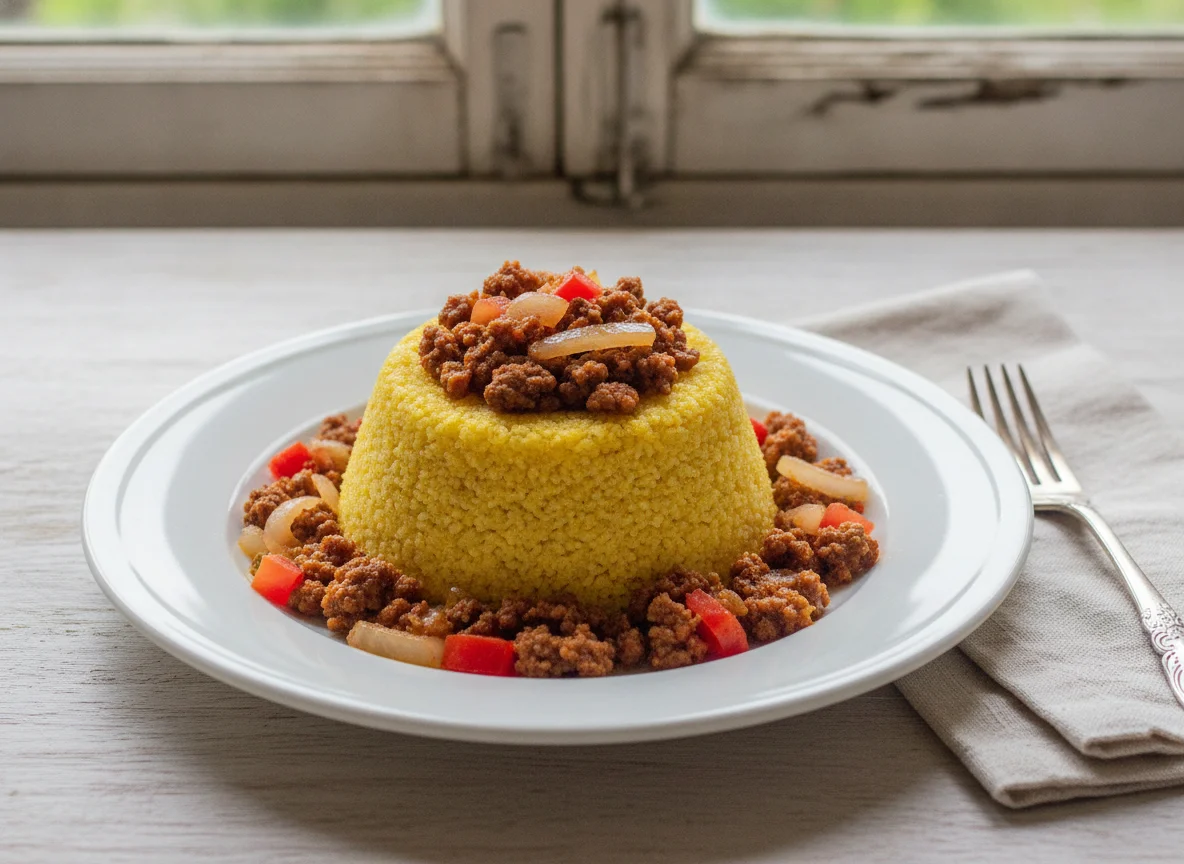 Cuscuz com Carne Moída e Vegetais photo