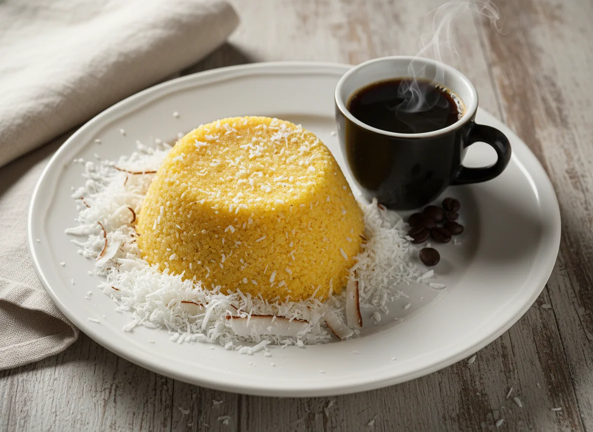 Cuscuz com coco e café photo
