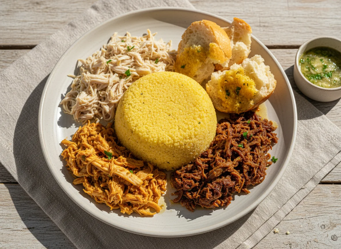 Cuscuz com frango e carne de sol photo