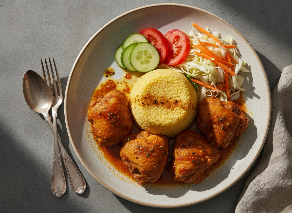 Cuscuz com Frango e Salada photo