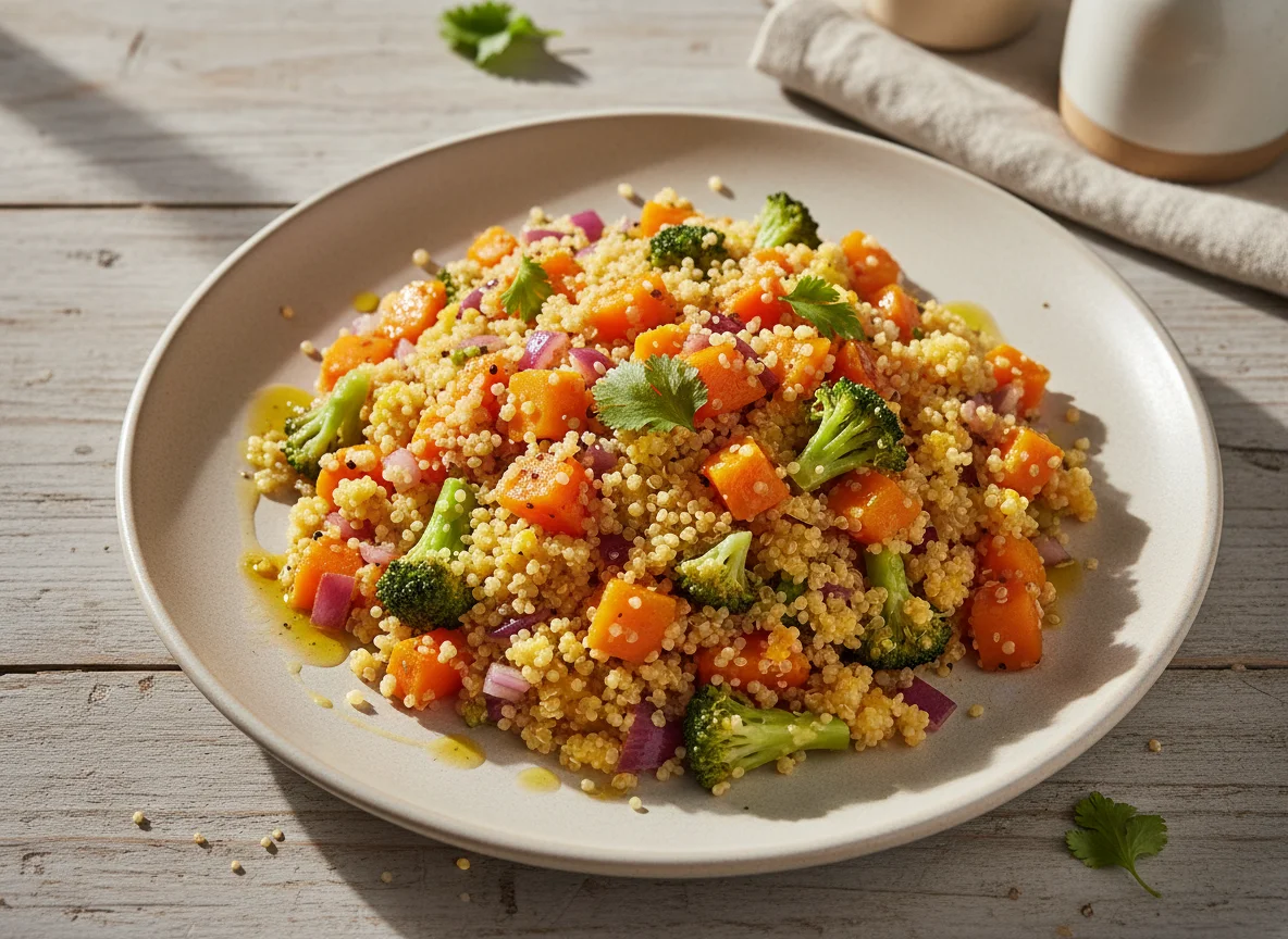 Cuscuz com legumes e quinoa photo