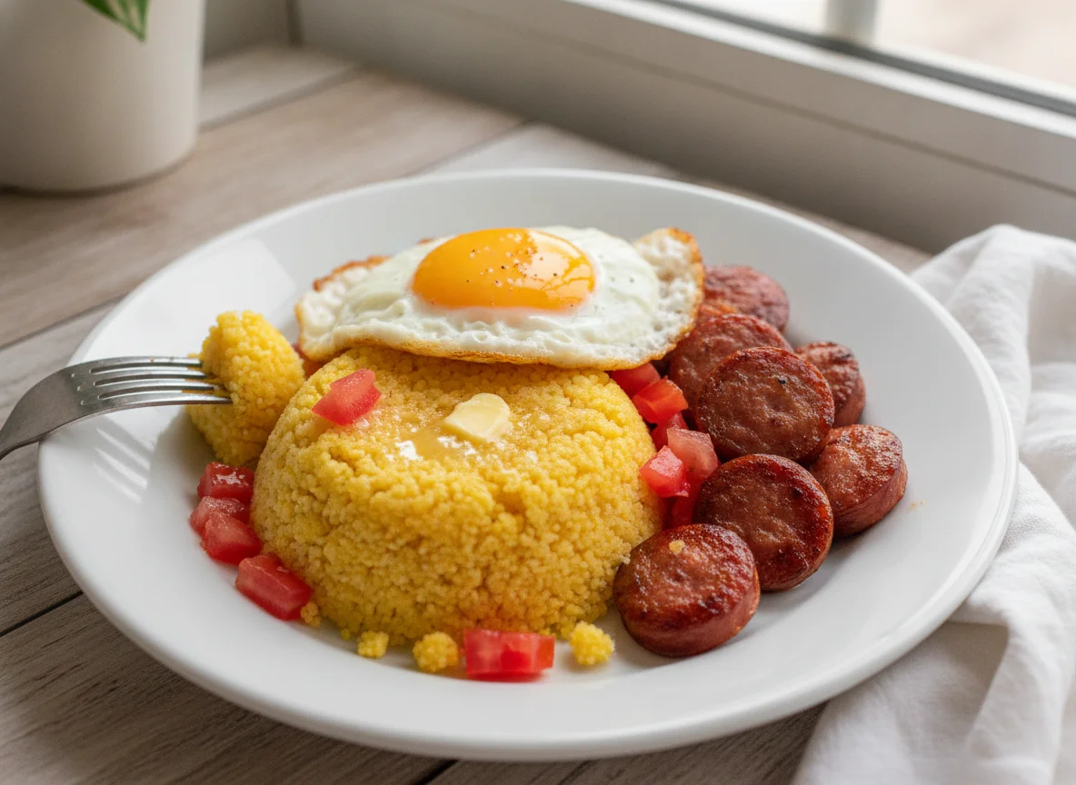 Cuscuz com Linguiça e Ovo photo