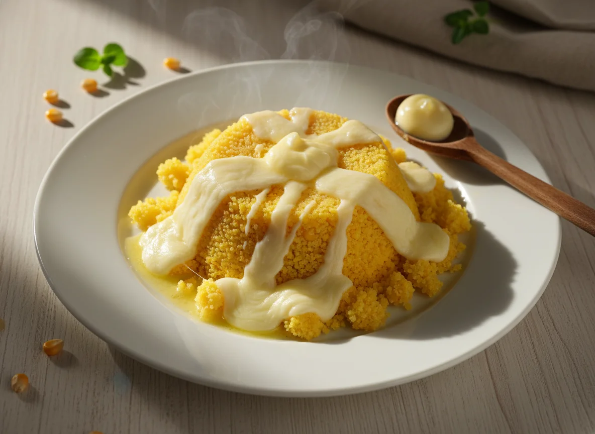 Cuscuz com Mussarela e Margarina photo