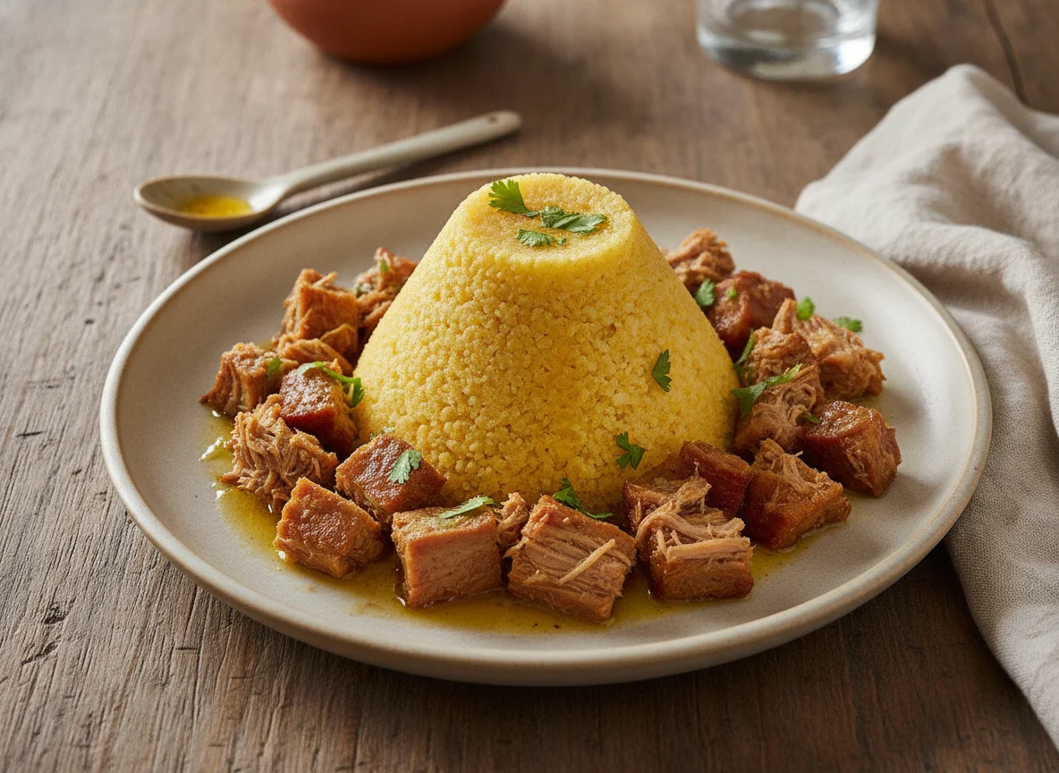 Cuscuz Nordestino com Carne de Sol photo