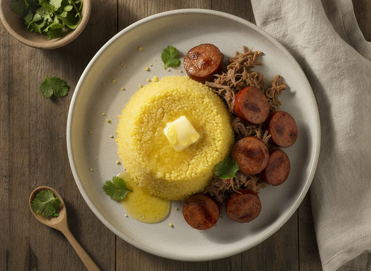 Cuscuz Nordestino com Carne e Linguiça photo