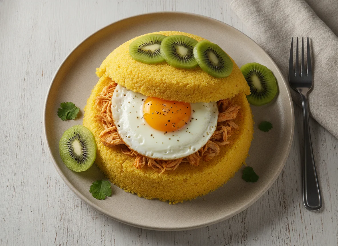 Cuscuz recheado com kiwi photo