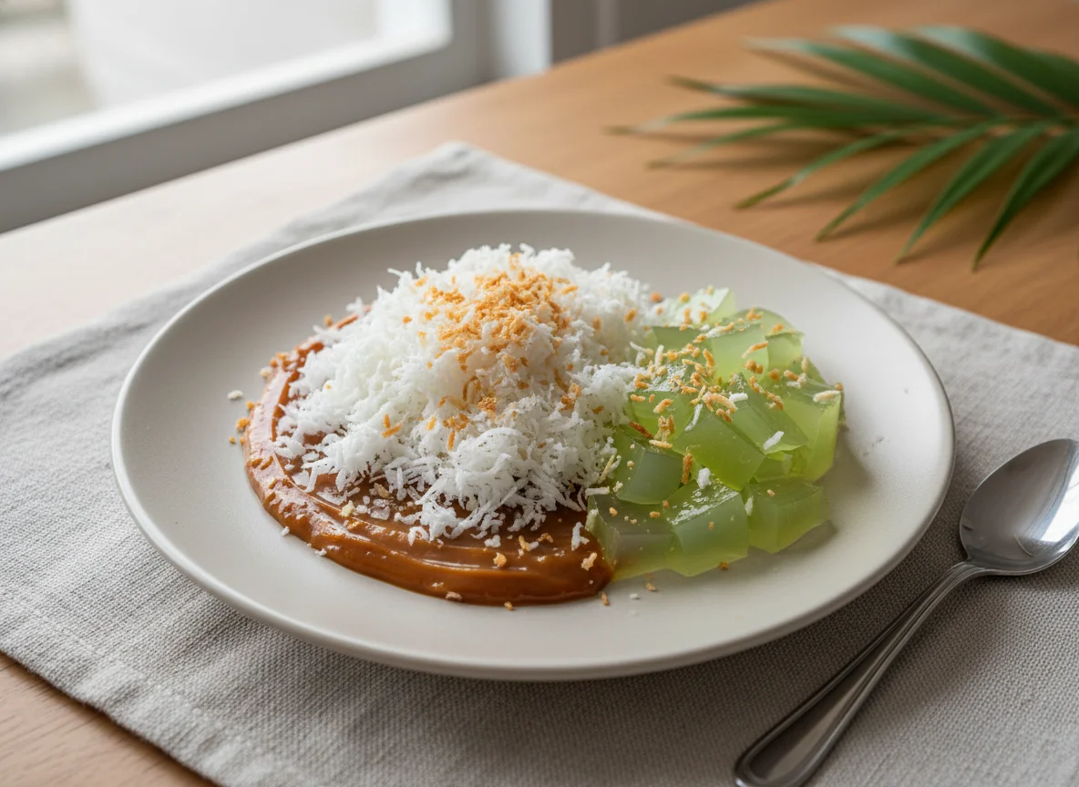 Doce de leite com coco e gelatina photo