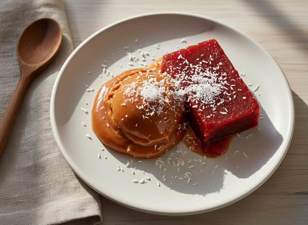 Doce de leite com coco e goiabada photo