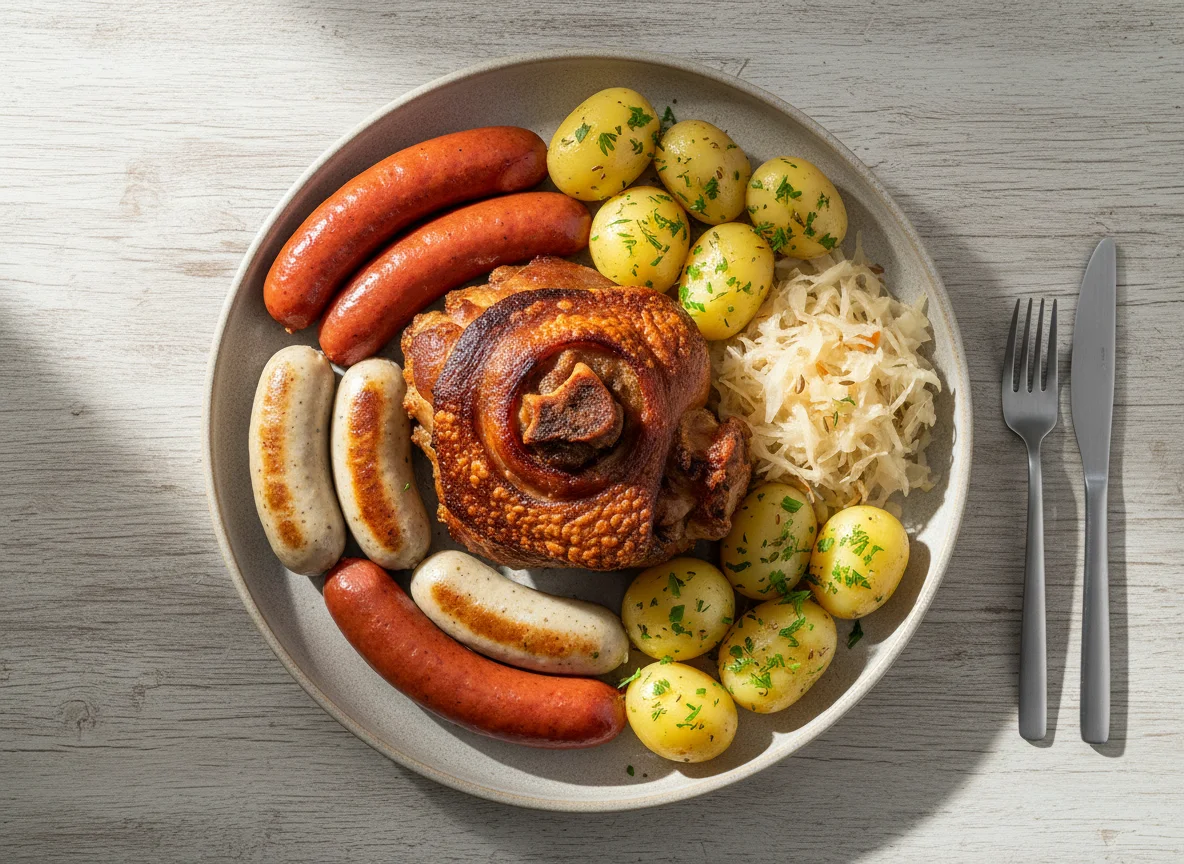Eisbein com Salsichas, Batatas e Chucrute photo