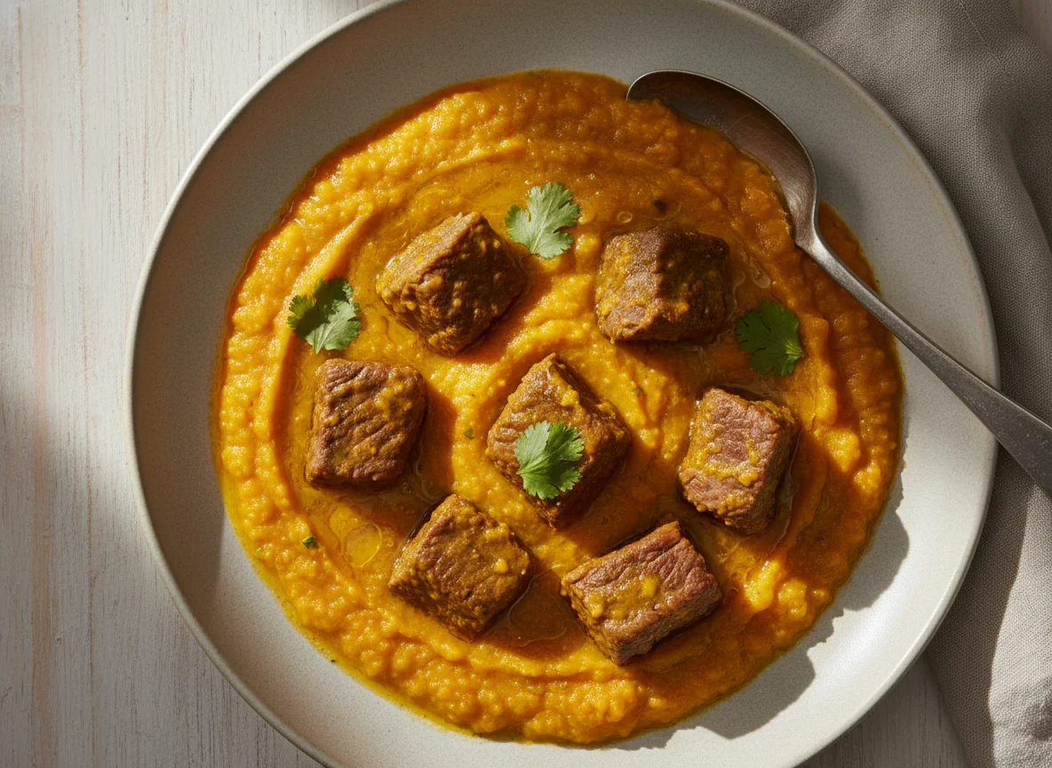 Ensopado de carne com abóbora photo