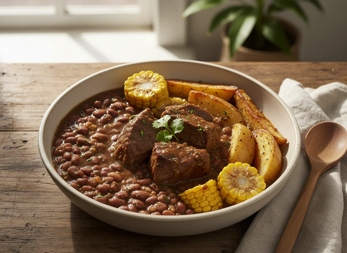 Ensopado de Carne com Batatas e Milho photo