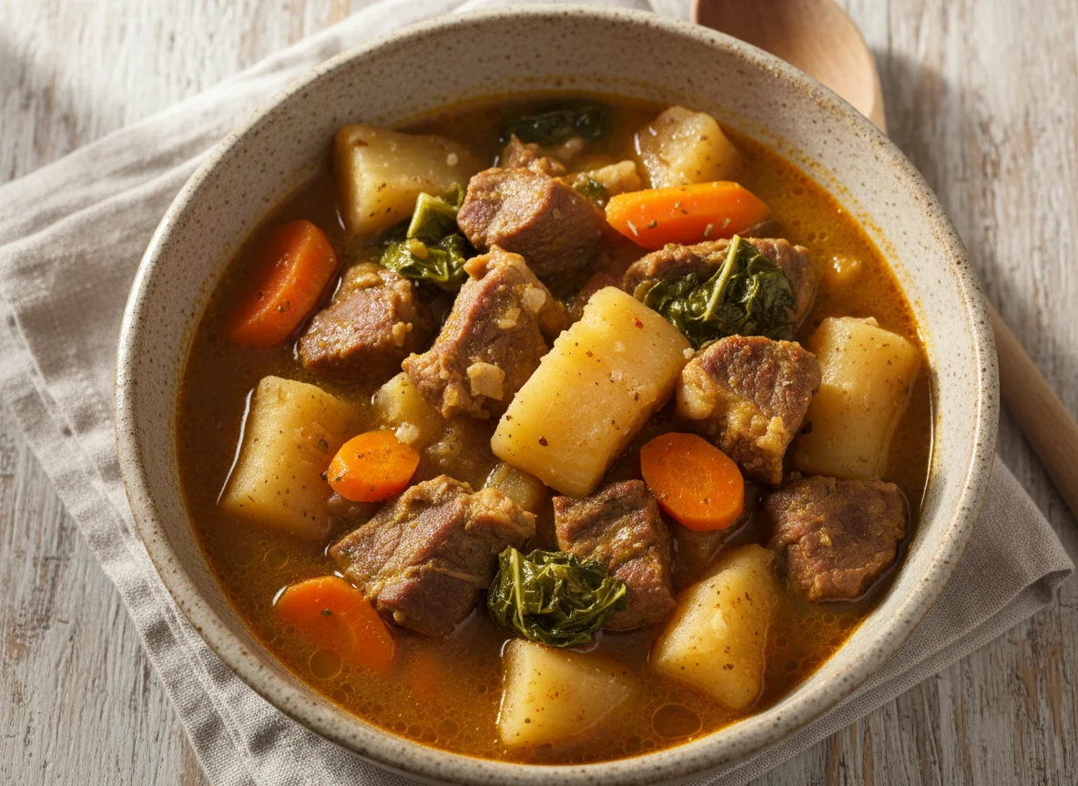 Ensopado de Carne com Mandioca e Legumes photo