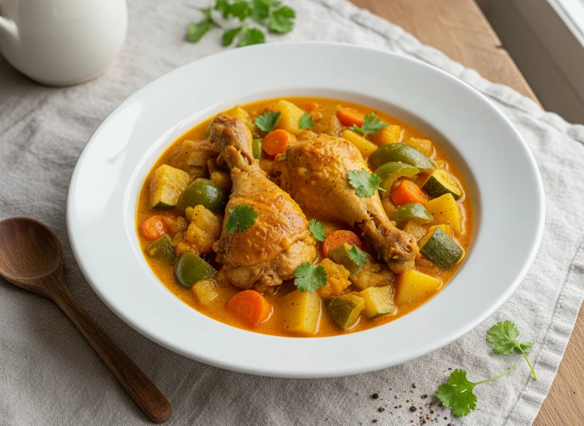 Ensopado de frango com legumes photo
