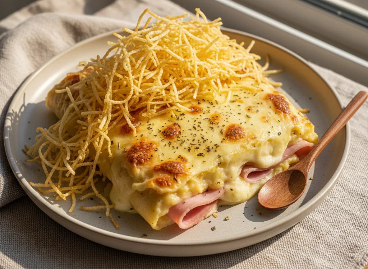 Escondidinho com batata palha photo