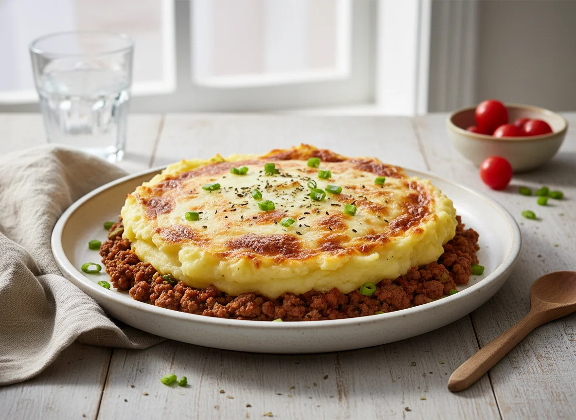 Escondidinho de Carne Moída com Purê de Batata e Queijo photo
