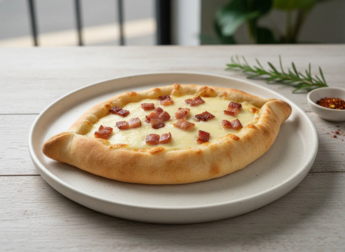 Esfiha Canoa de Queijo com Bacon photo