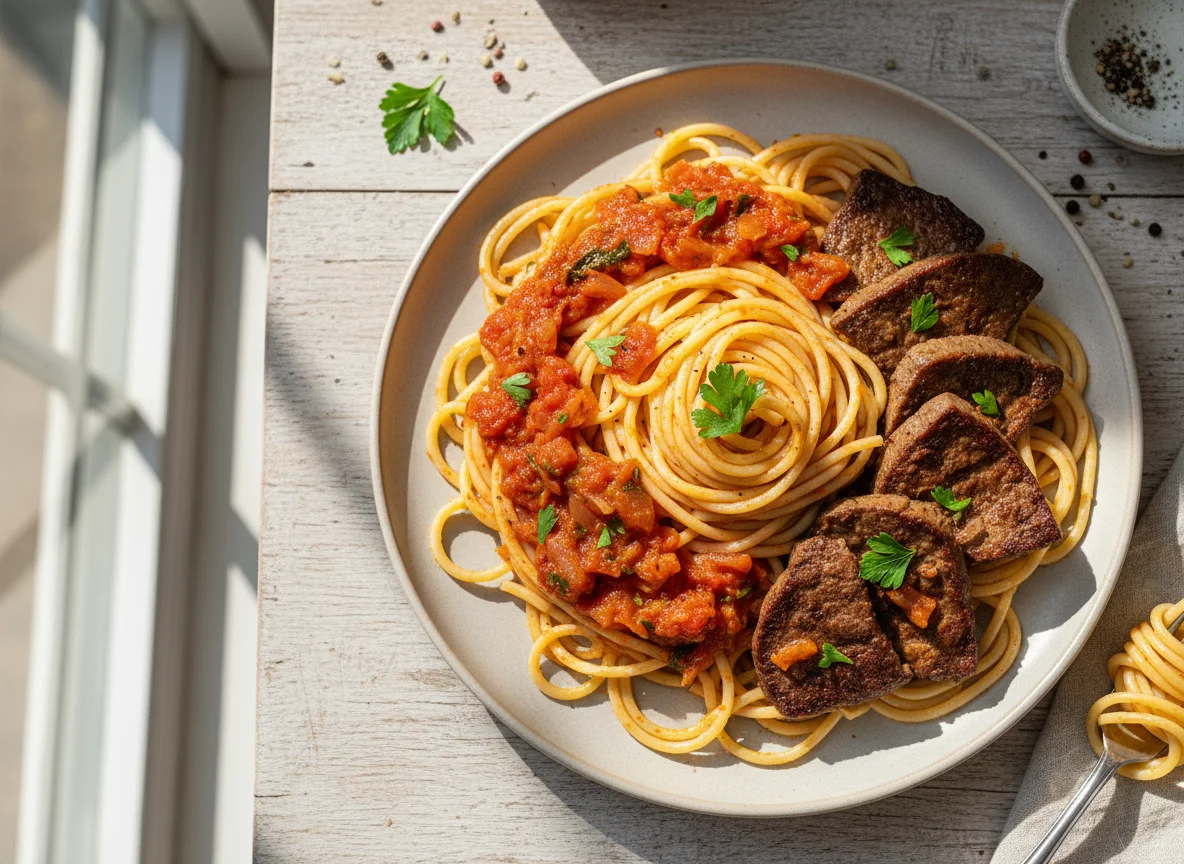 Espaguete com Fígado photo