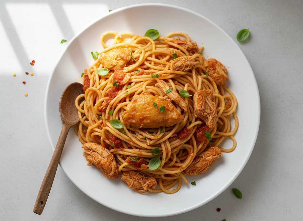 Espaguete com Frango photo