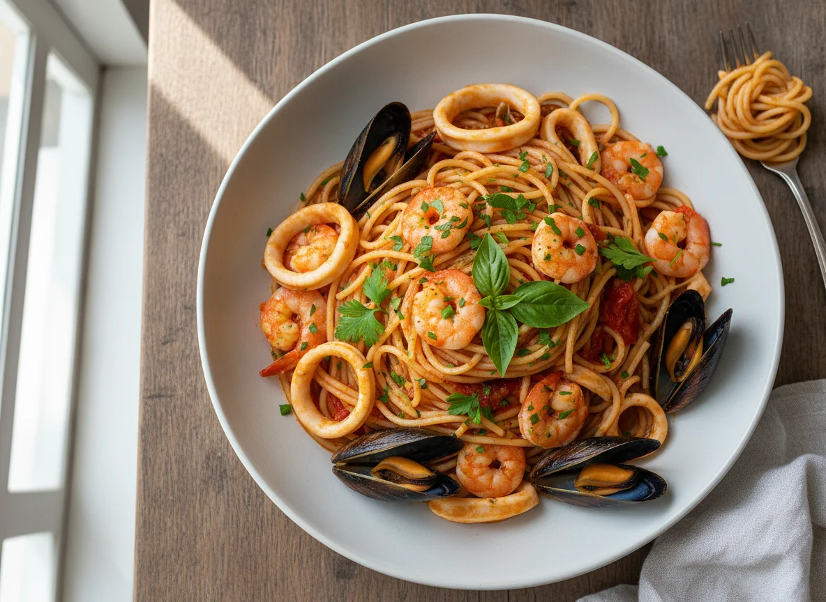 Espaguete com Frutos do Mar photo