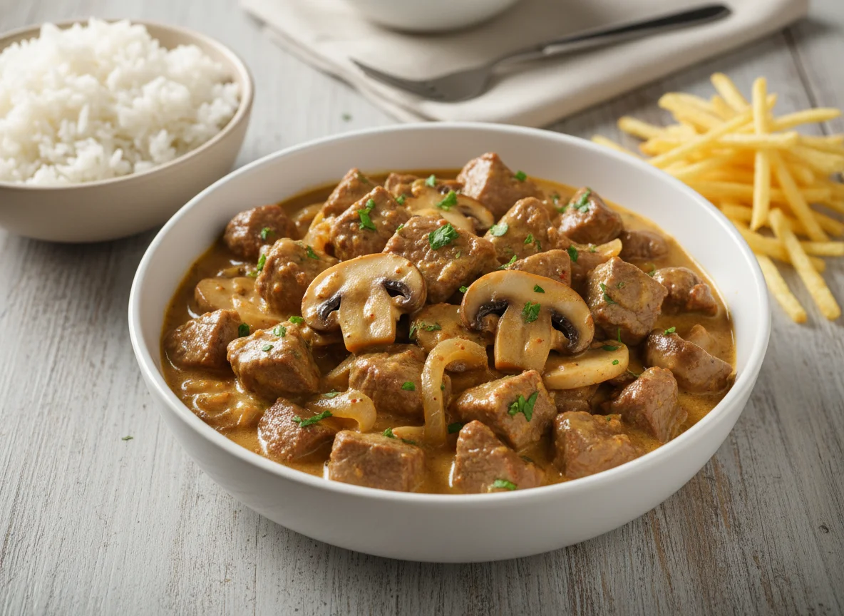 Estrogonofe de Carne com Cogumelos photo