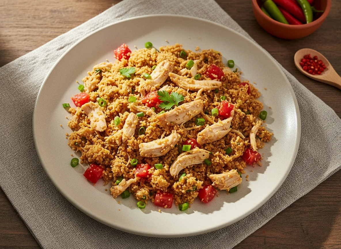 Farofa de Frango com Legumes photo