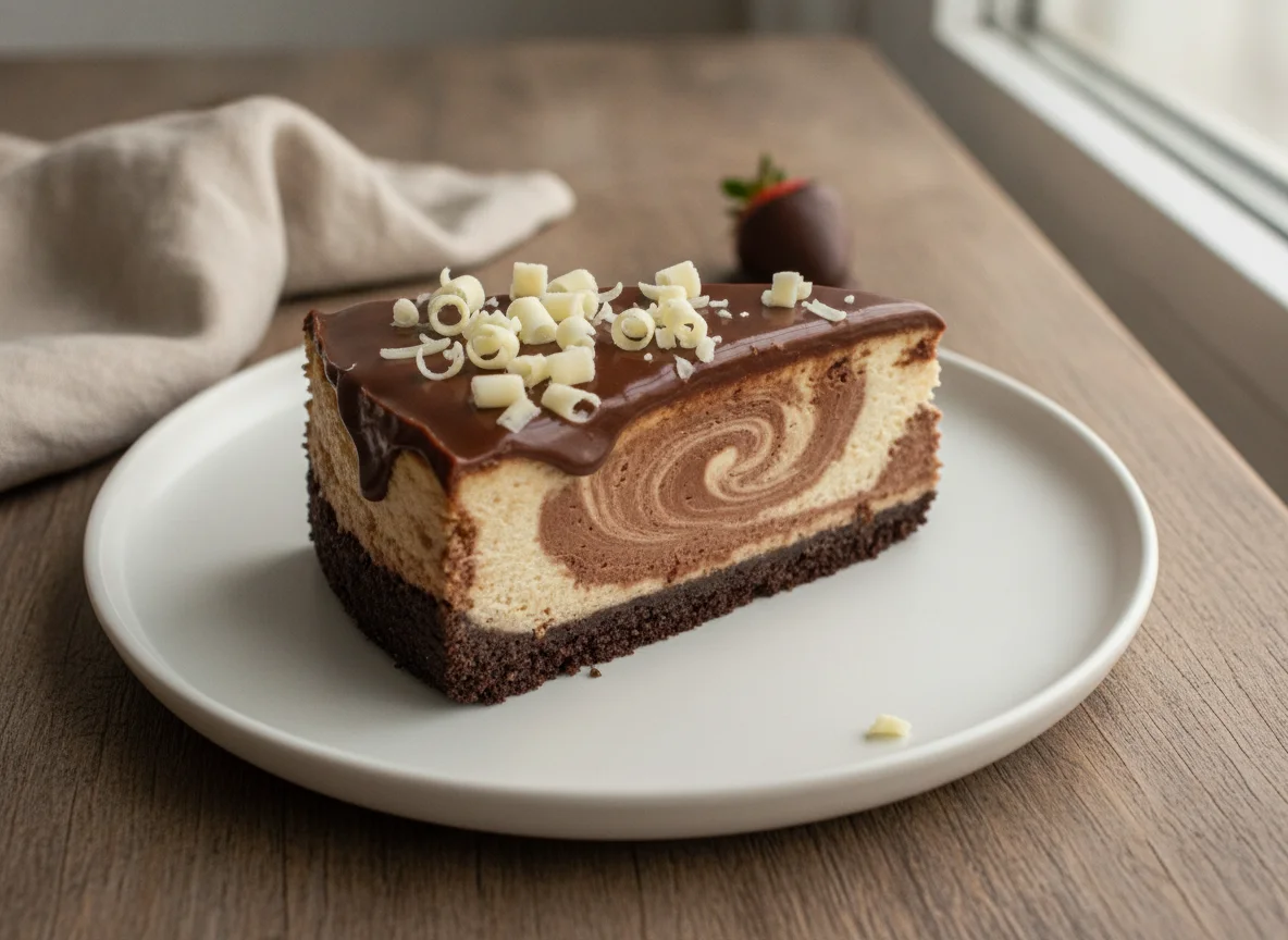 Fatia de Cheesecake de Chocolate photo