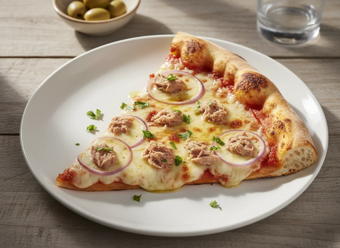 Fatia de Pizza de Atum com Queijo photo