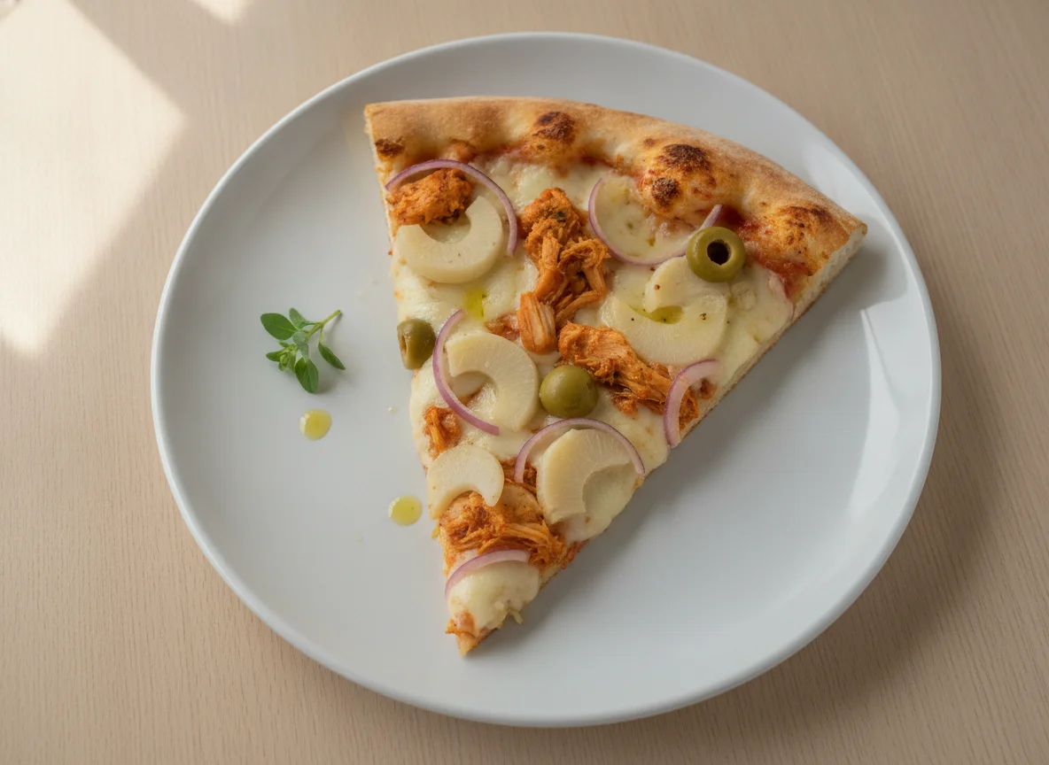 Fatia de Pizza de Frango com Palmito photo
