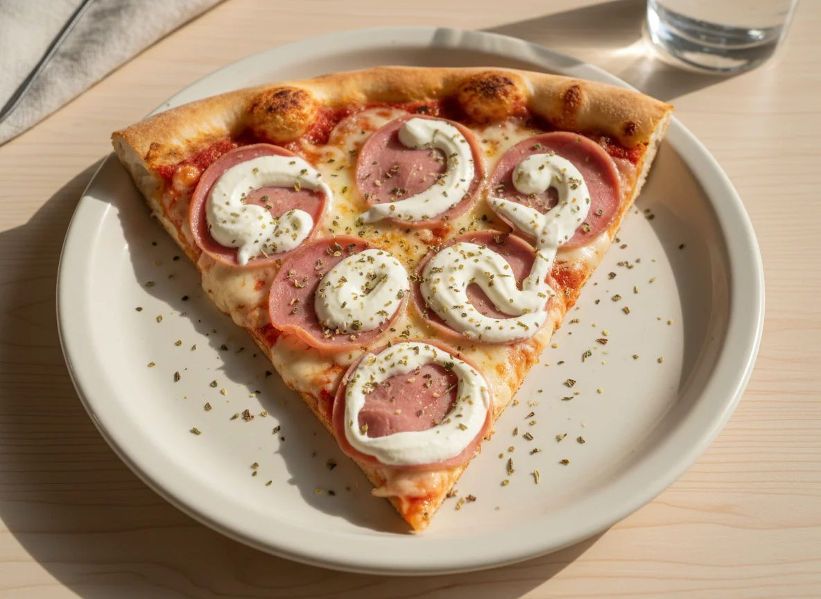 Fatia de Pizza de Lombo com Catupiry photo