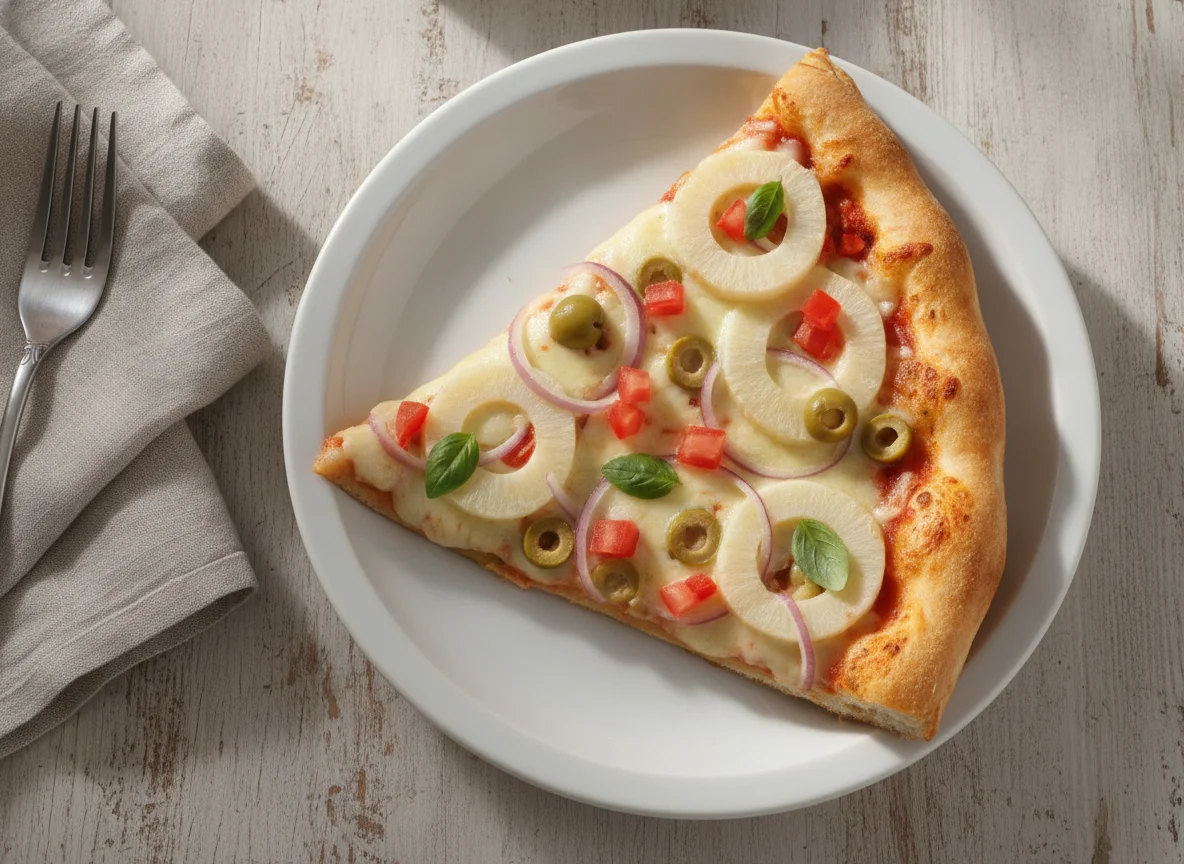 Fatia de Pizza de Palmito com Azeitona photo
