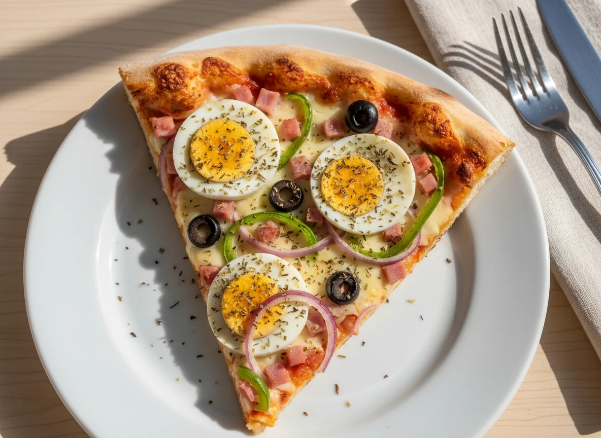 Fatia de Pizza Portuguesa photo