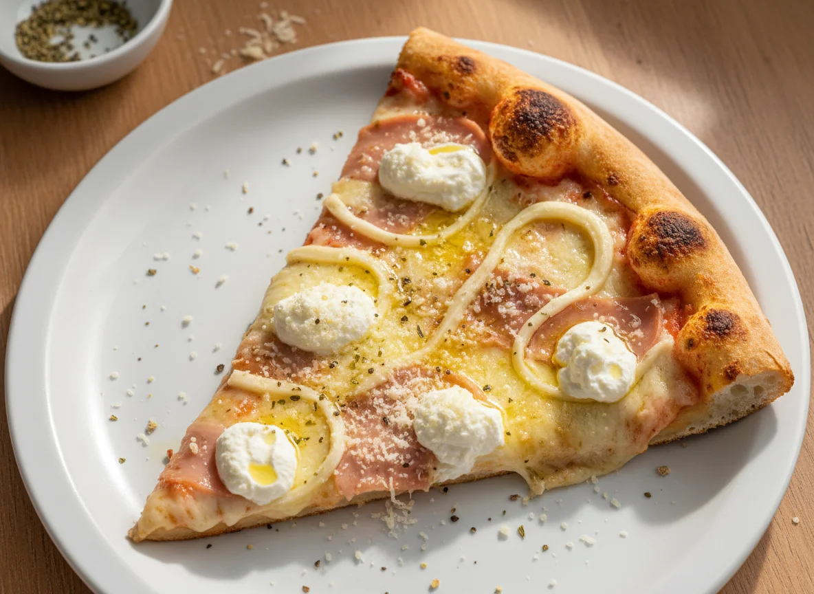 Fatia de Pizza Quatro Queijos photo