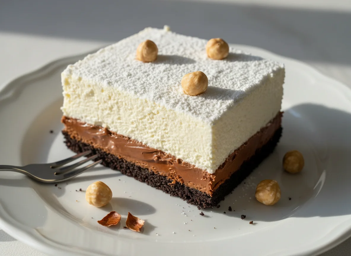 Fatia de Torta de Leite Ninho com Nutella photo