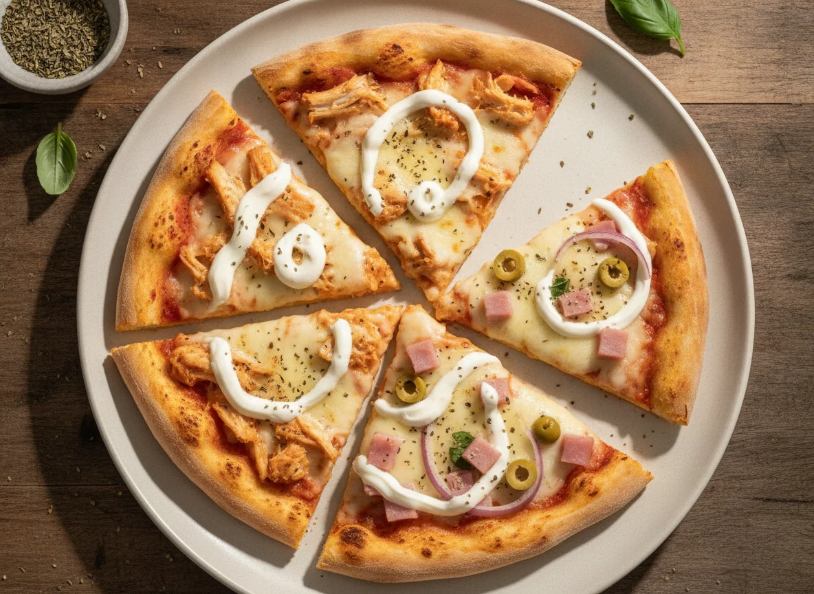 Fatias de Pizza (Frango com Catupiry e Portuguesa) photo