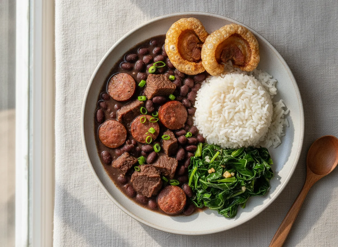 Feijoada com Arroz, Couve e Torresmo photo