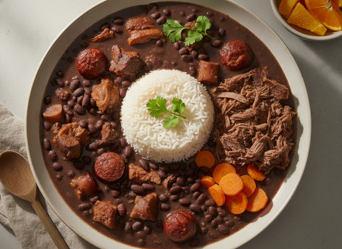 Feijoada com Arroz e Carne de Panela photo