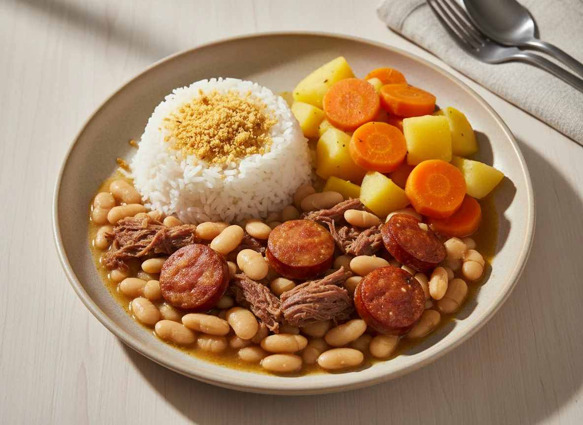 Feijoada com Arroz e Legumes photo