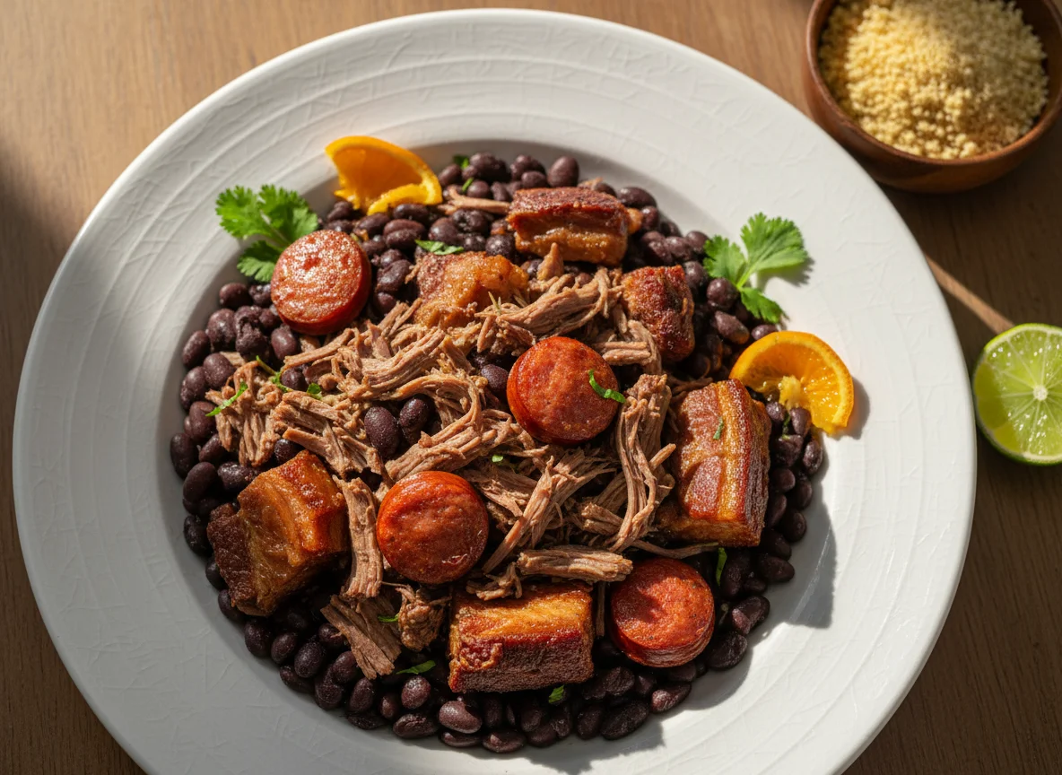 Feijoada com carne bovina photo