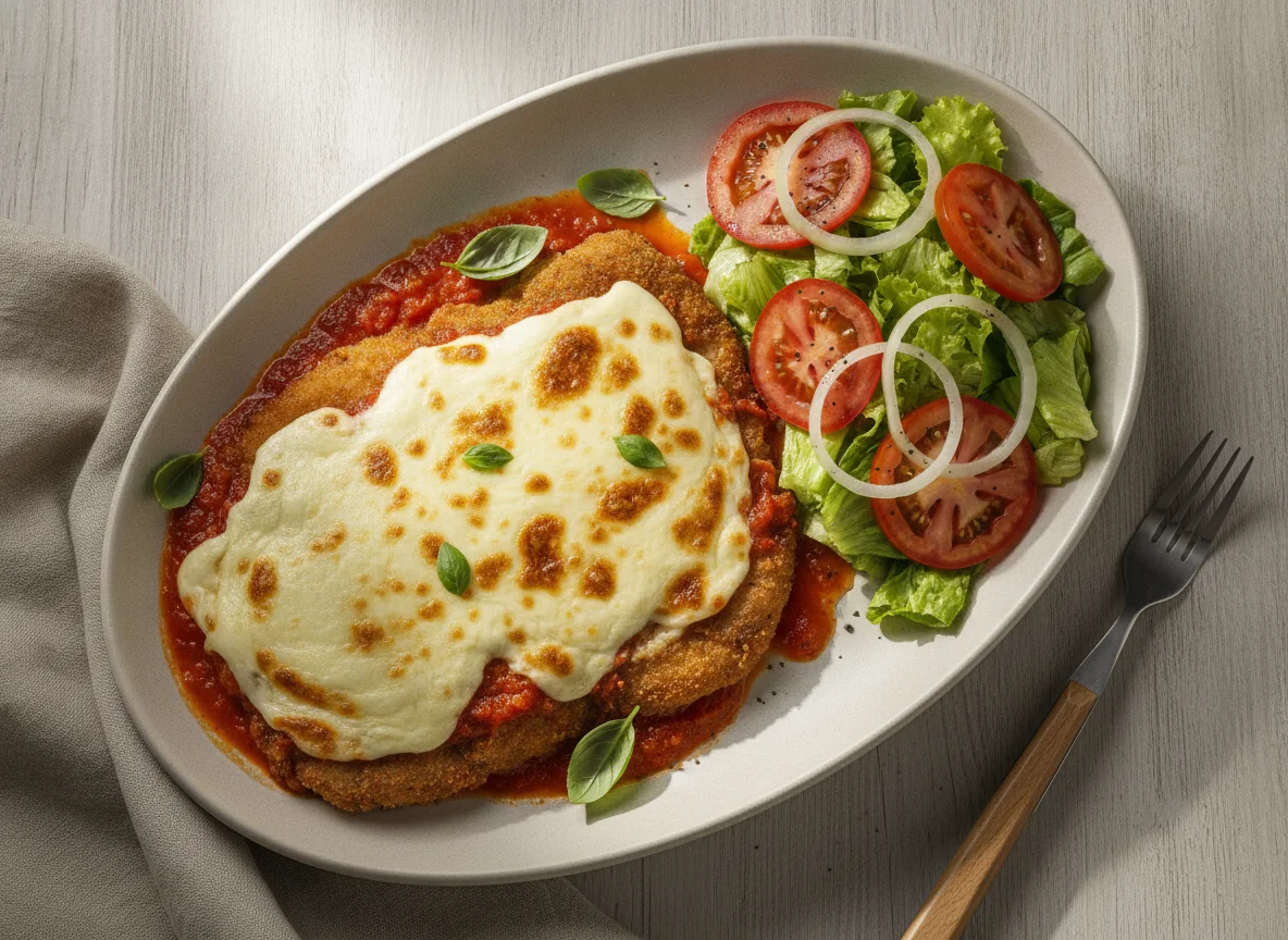 Filé à Parmegiana com Salada photo