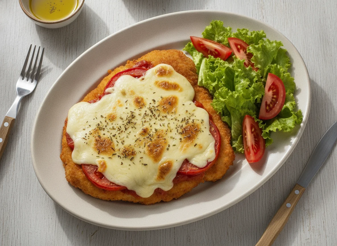 Filé de Frango à Parmegiana com Salada photo