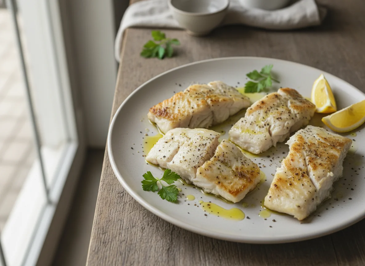 Filetes de peixe cozidos ou assados photo