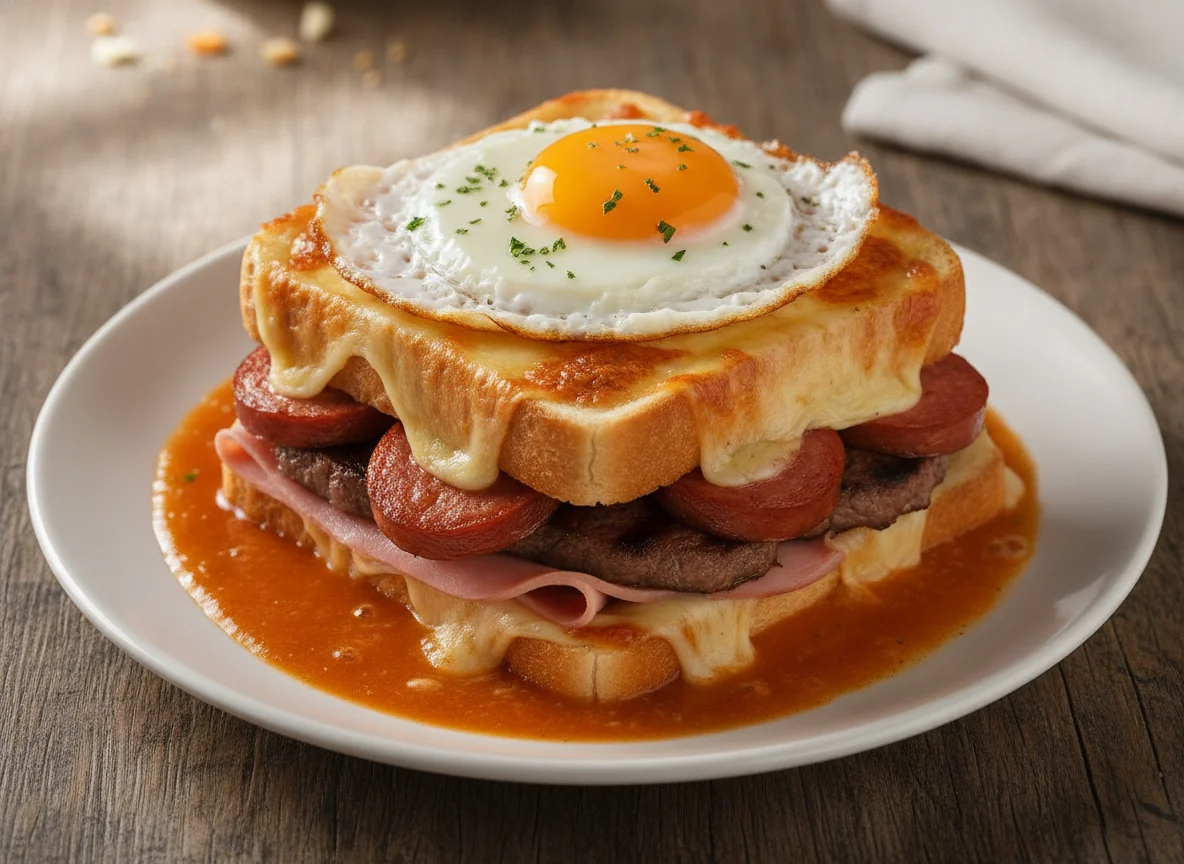 Francesinha com Ovo photo