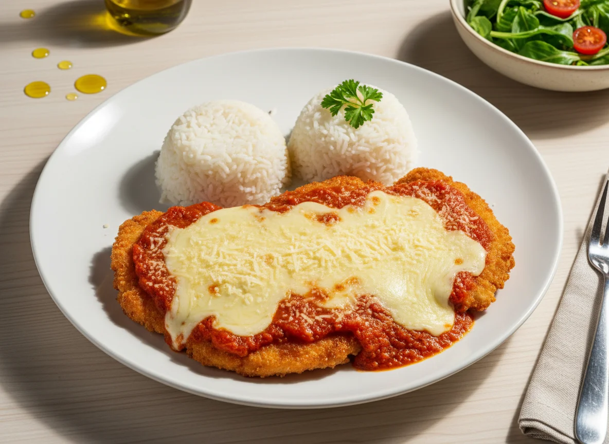 Frango à Parmegiana com Arroz photo