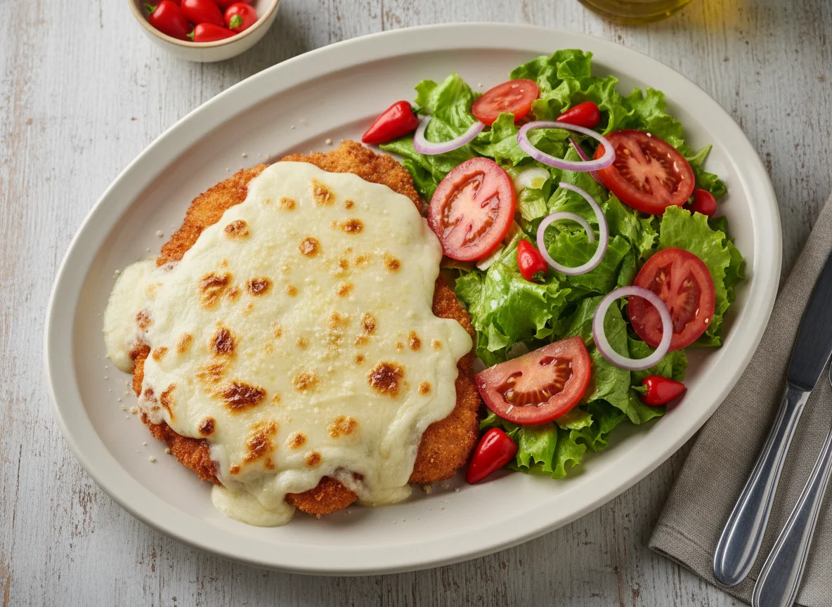 Frango à Parmegiana com Salada photo
